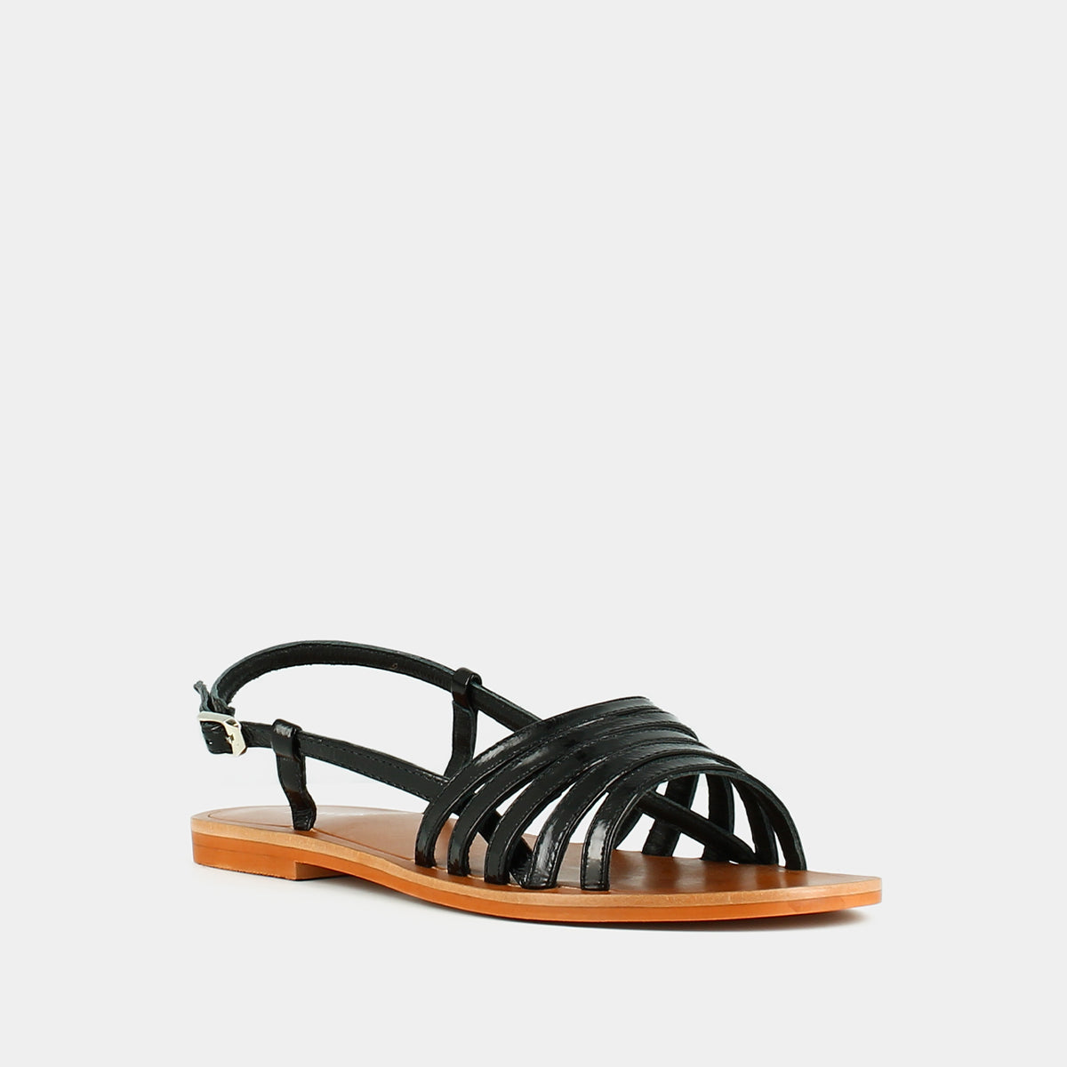 Jonak - Wroom Patent Leather Sandals - Black