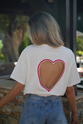 T-Shirt Cœur Love - Blanc