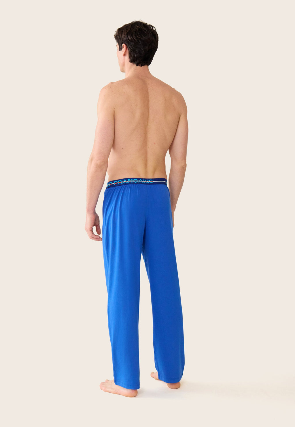 Bas De Pyjama Long Indomptable En Coton - Bleu Nautique