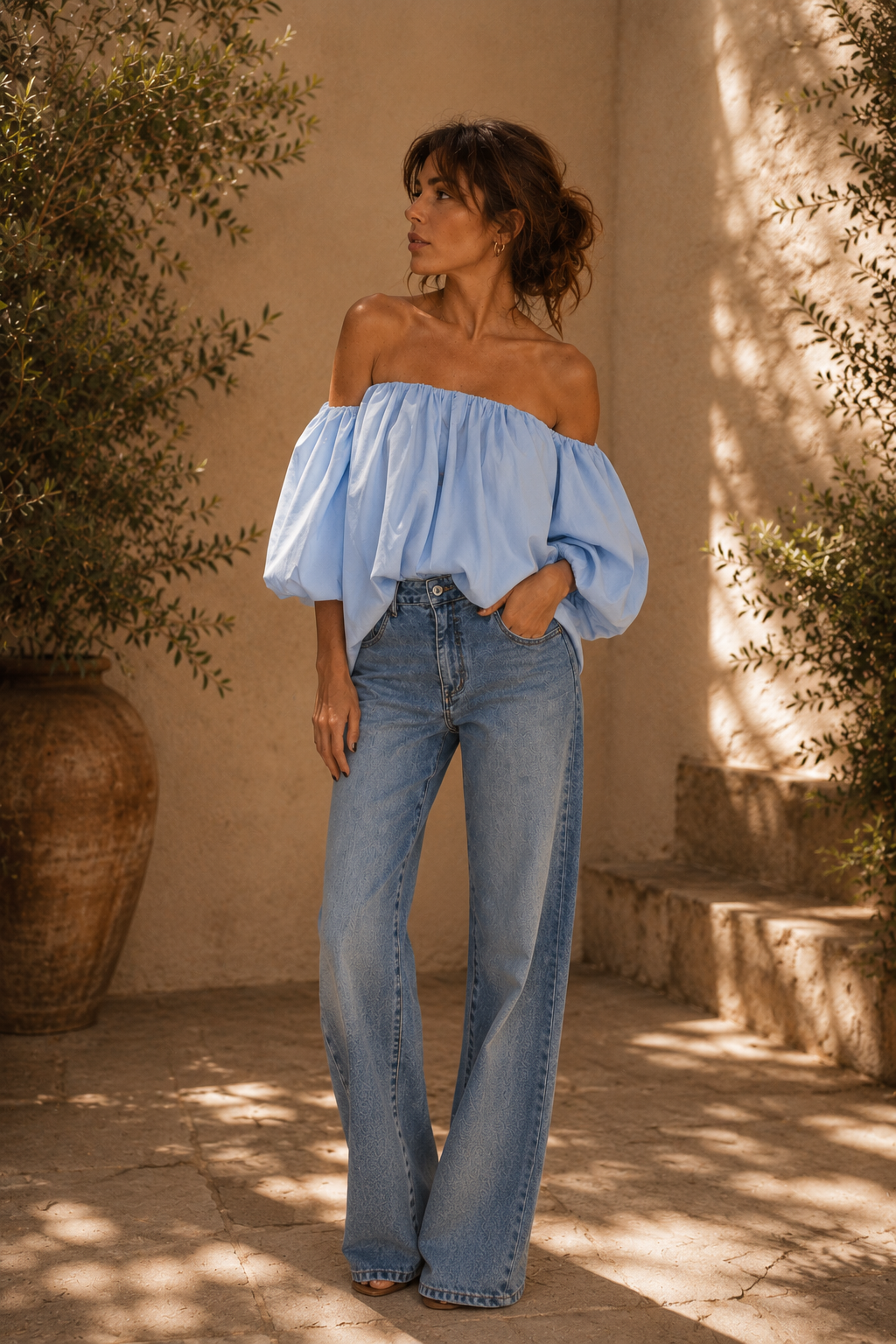 Blusa Carmen Cielo