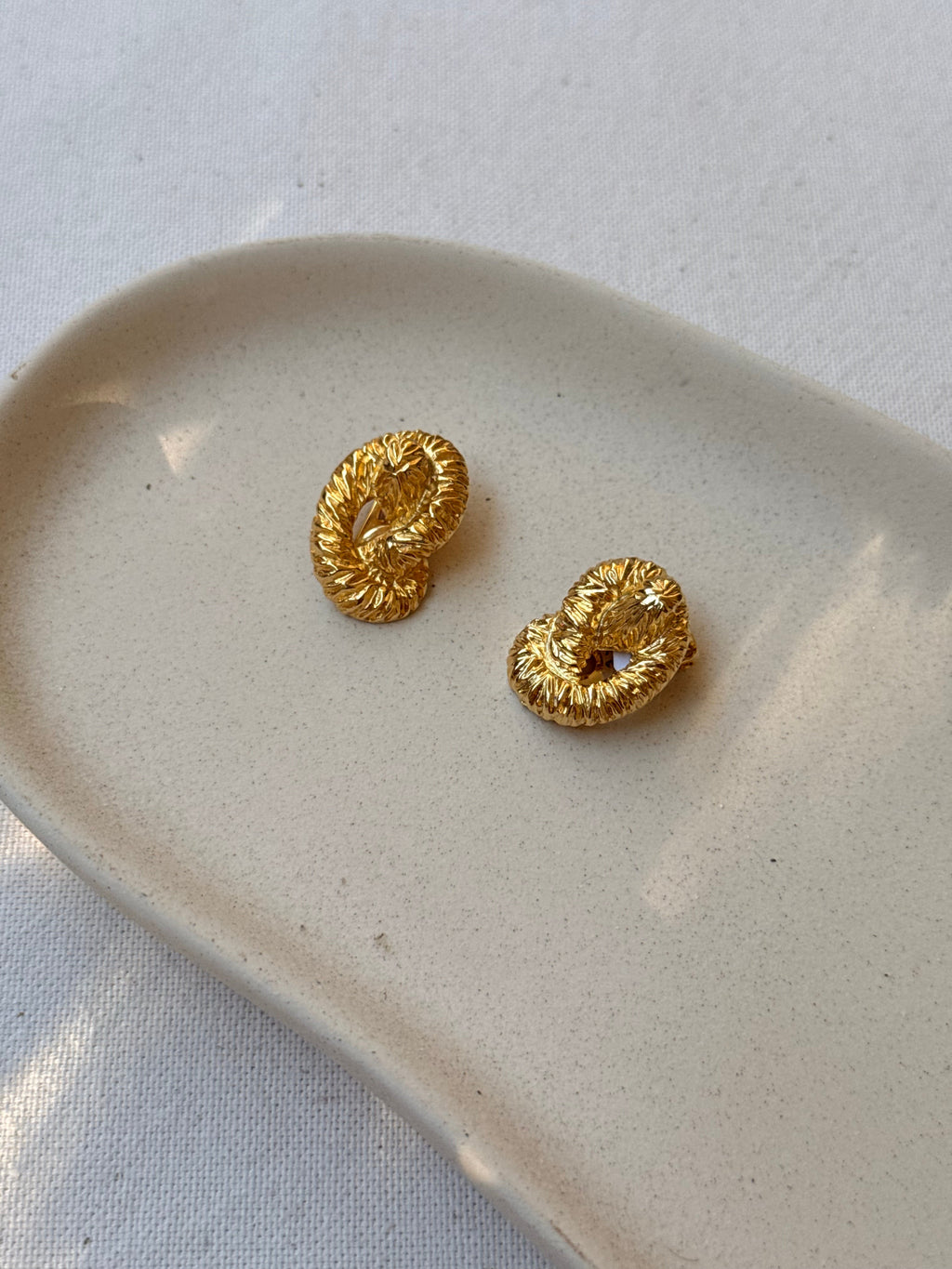 Pendientes Vintage - Trenzados Dorados