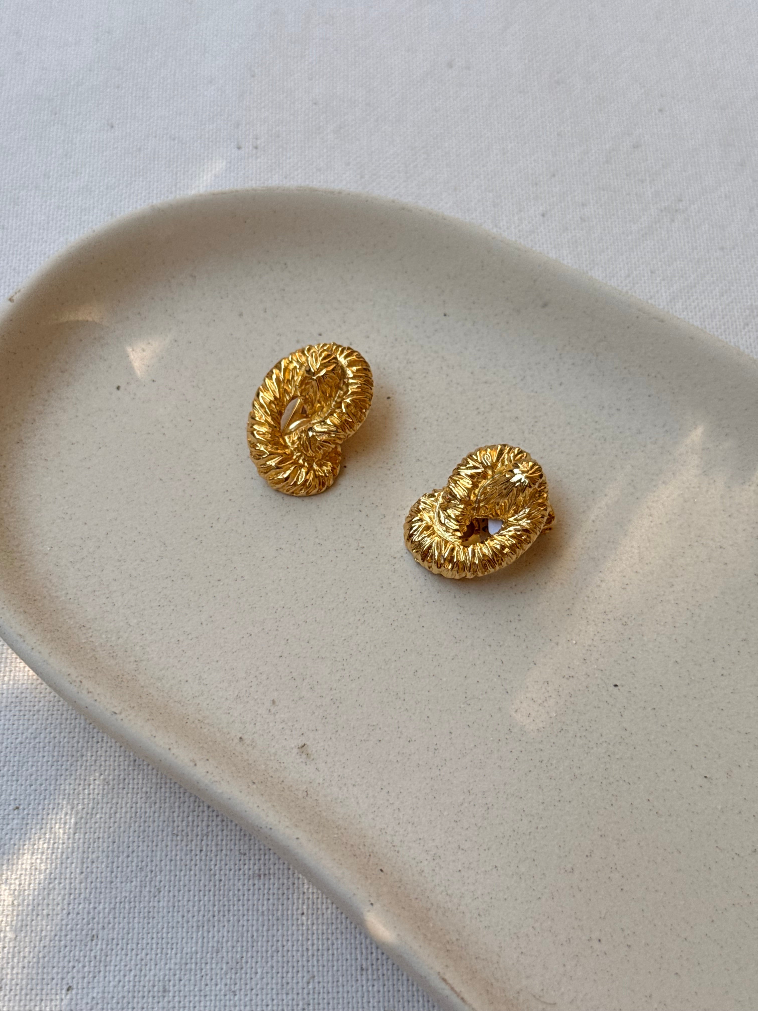 Pendientes Vintage - Trenzados Dorados