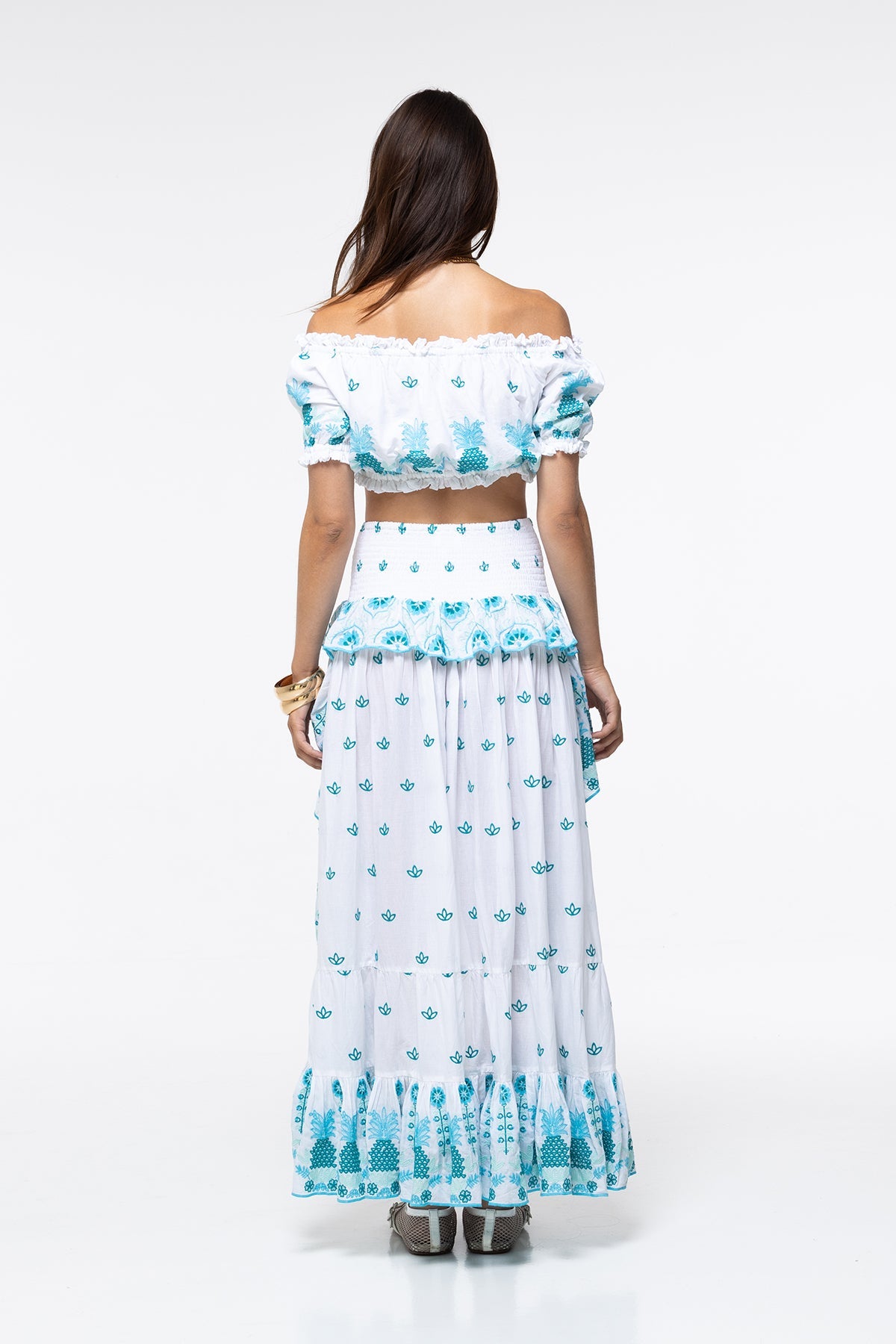 Falda Lisa - Aqua Pineapple