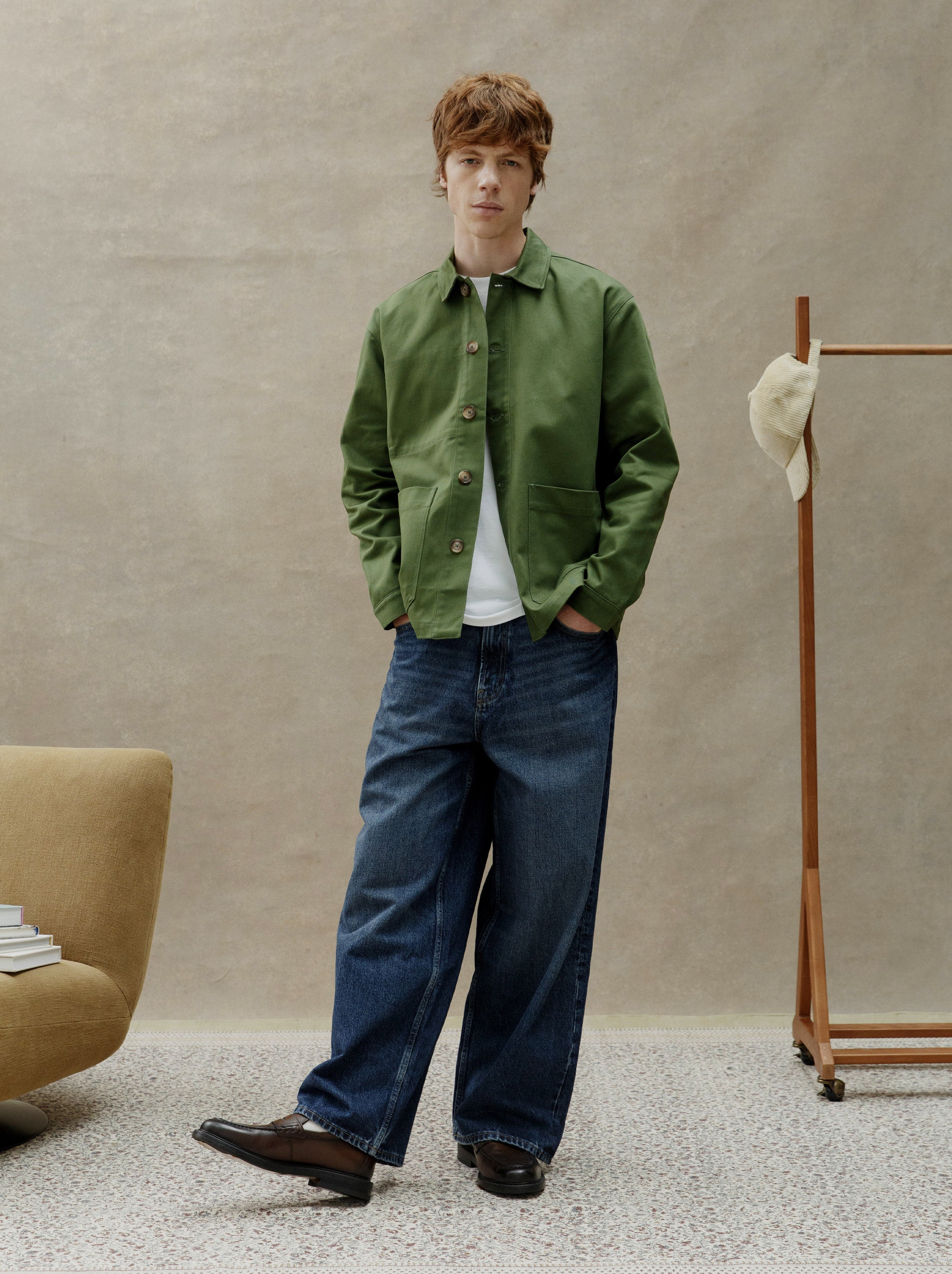 Veste Brodée Unisexe Peintre Olive