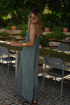 Vestido largo Darcy - Caqui