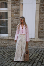 Pantalones Misha con estampado floral - Beige