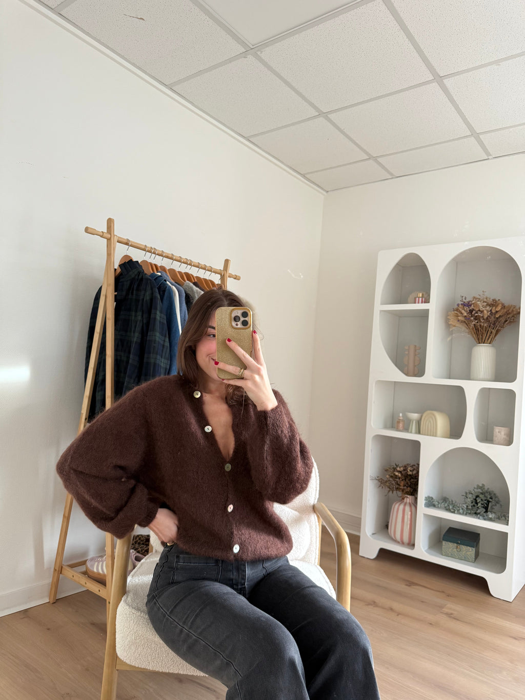 Maille En Laine Bianca Chocolat