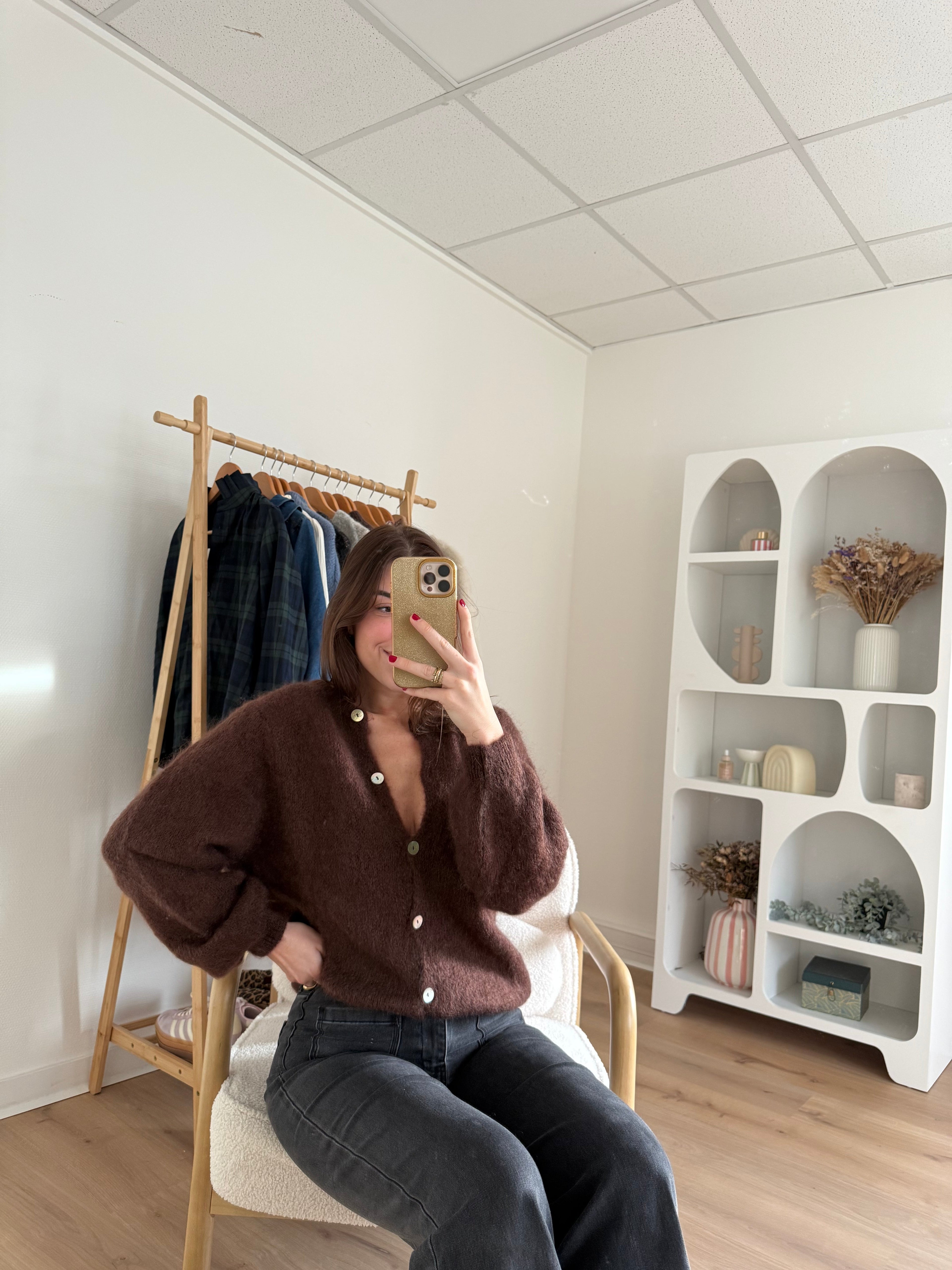 Maille En Laine Bianca Chocolat