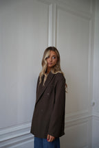 Flavie Blazer Jacket - Chocolate