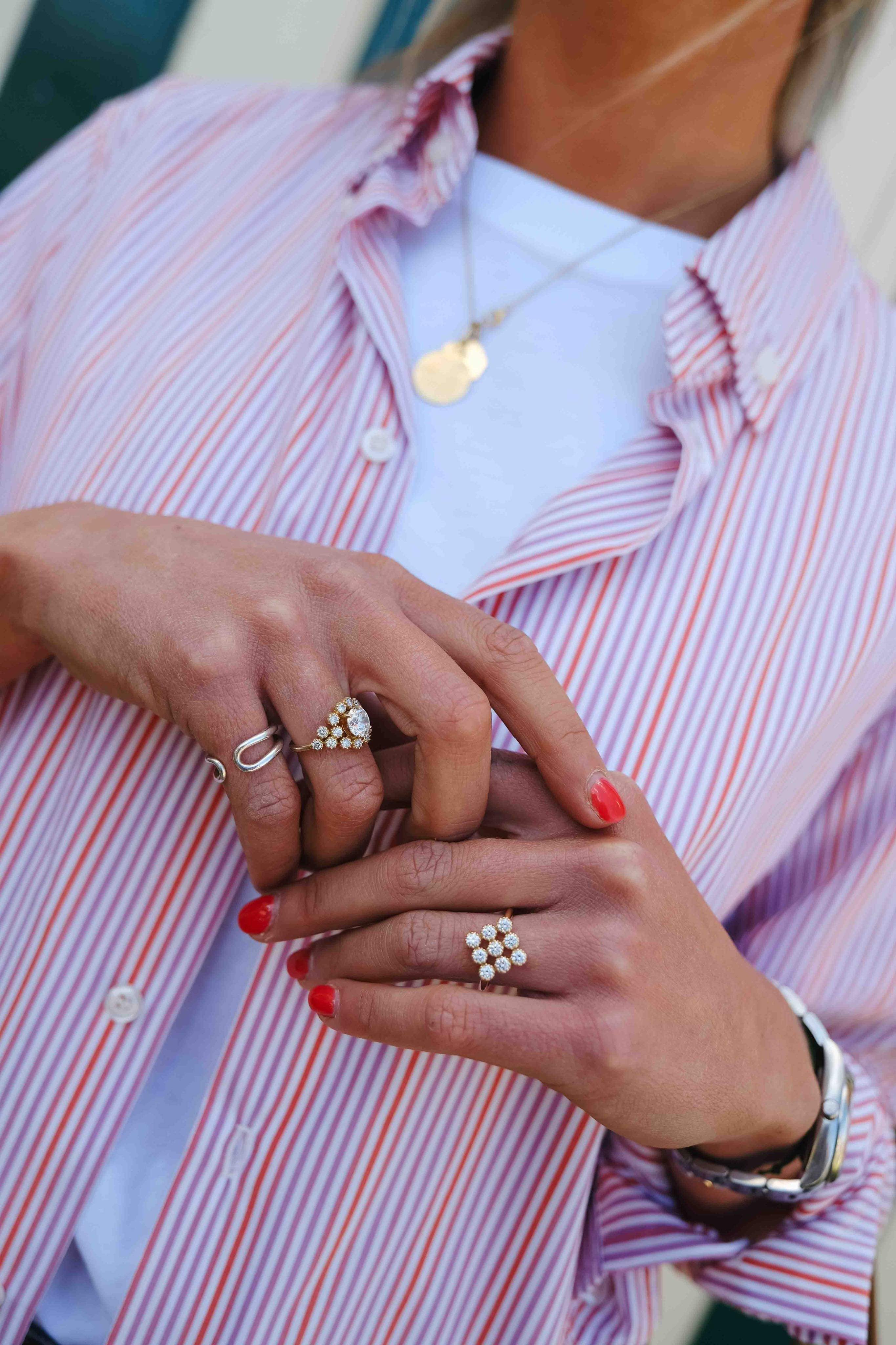 Mathilde Shirt Red/Parma Stripe