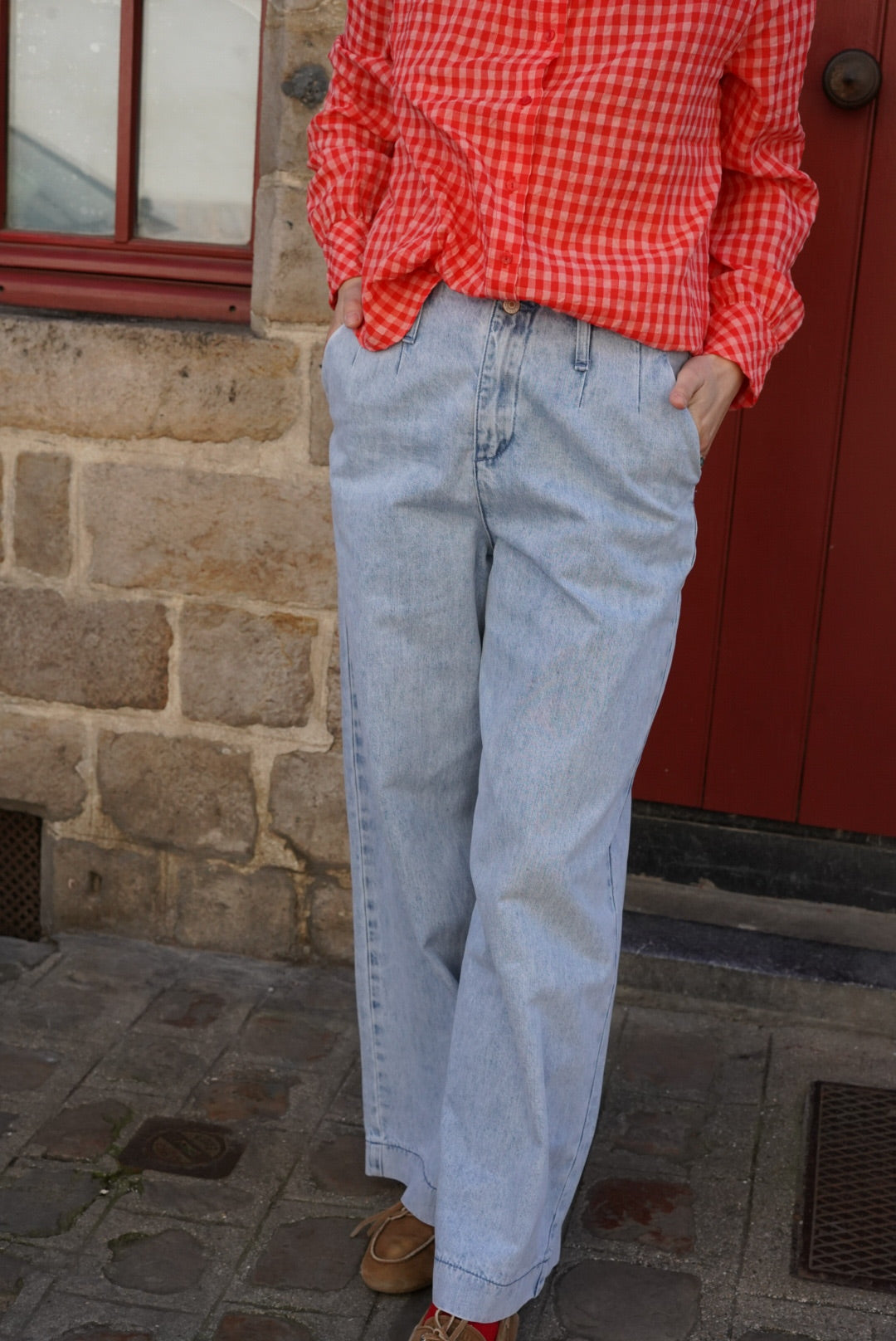 Vaquero Ancho Jules Denim Claro