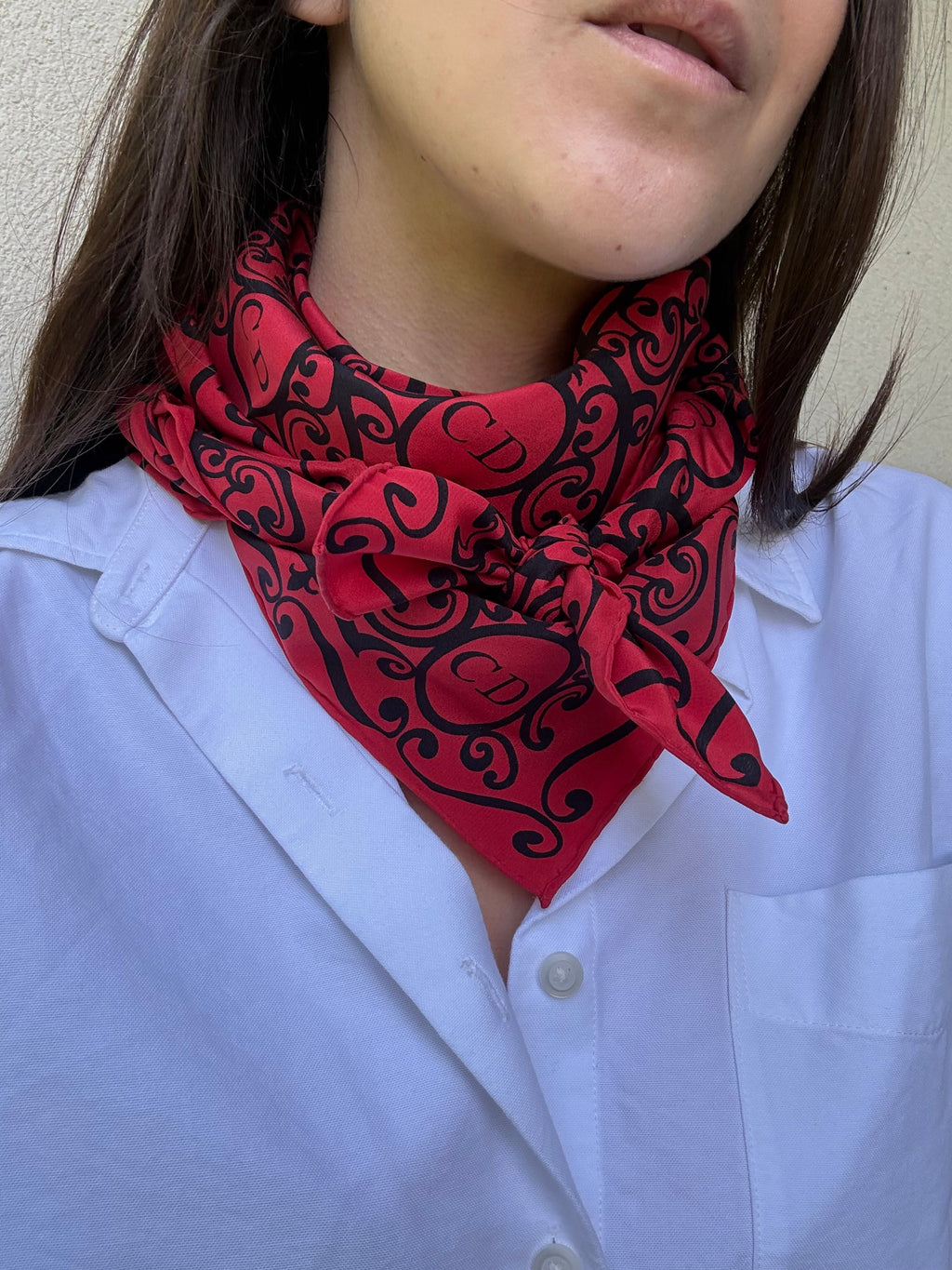 Christian Dior Scarf – Cd Baroque Pattern