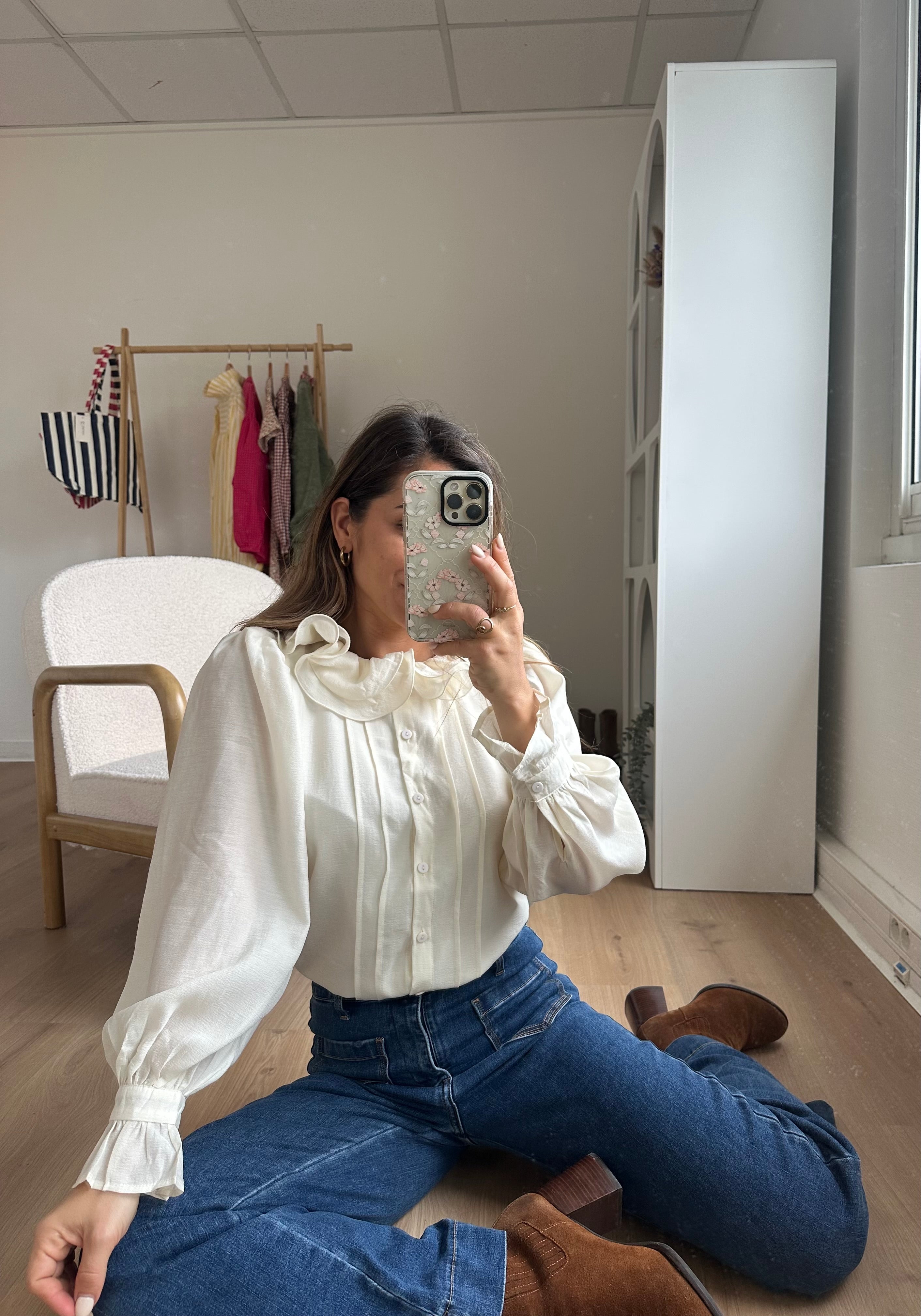 Blouse Brune Écru