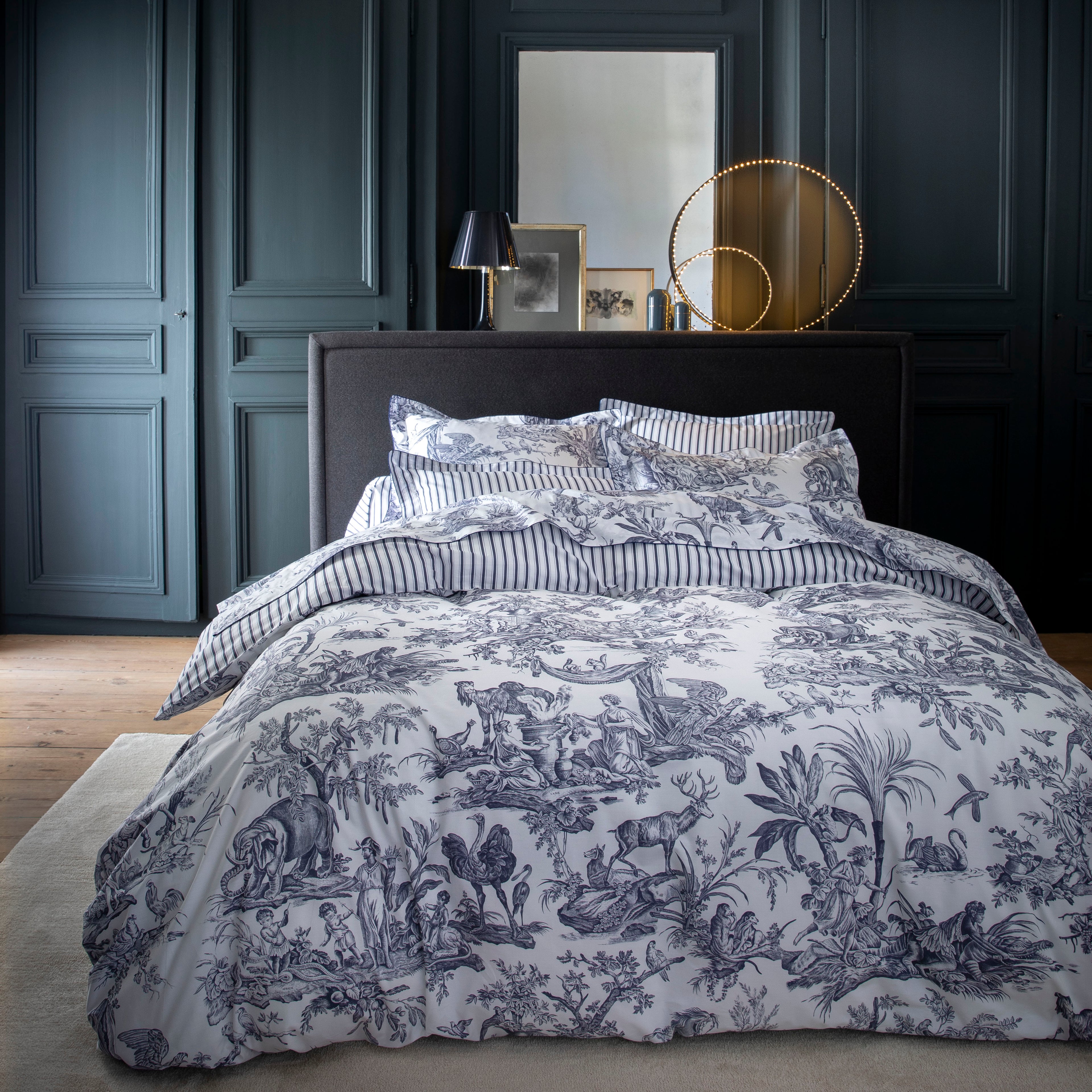 4 Continents - Housse de Couette - Blanc/Bleu
