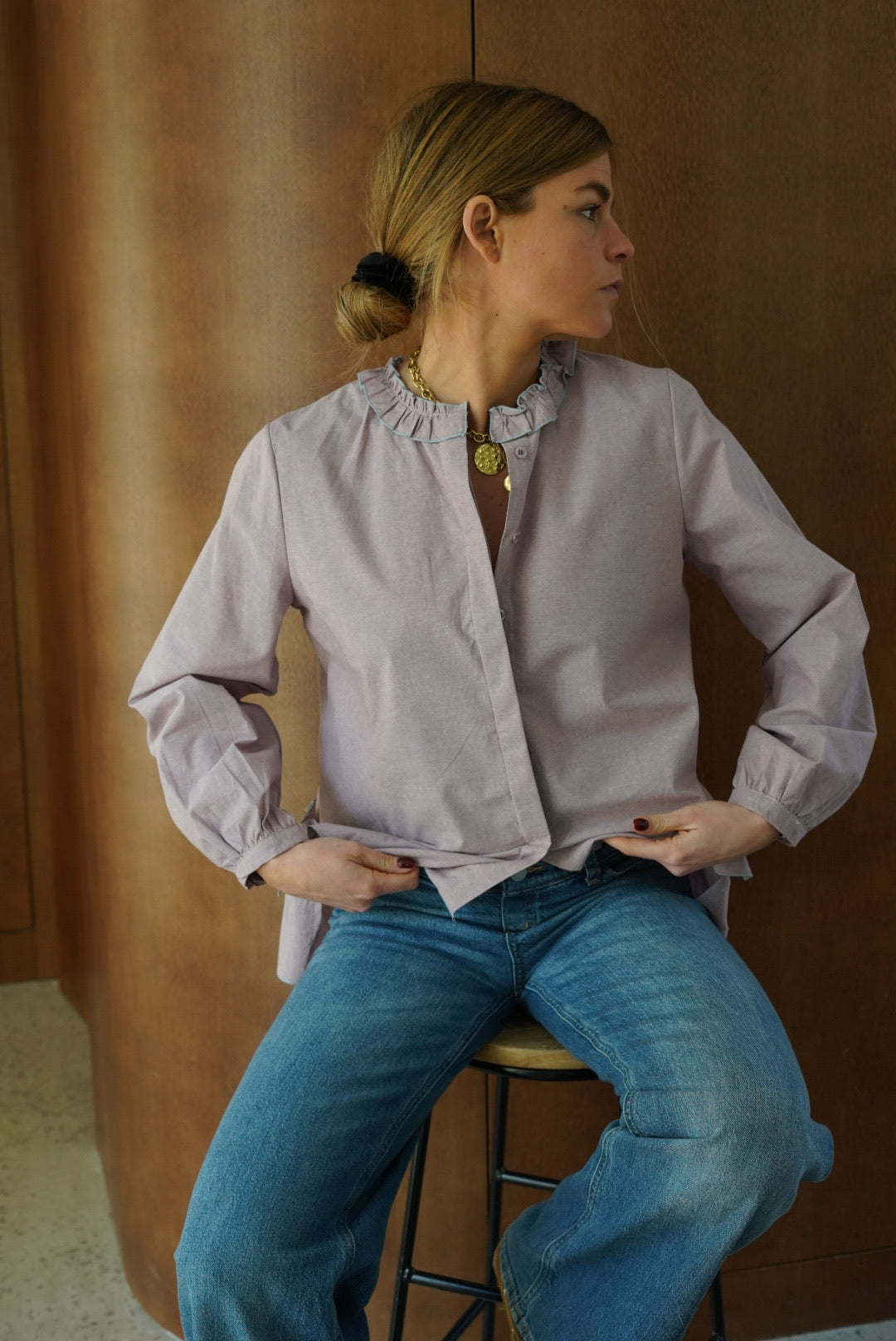 Alice Mottled Lilac Blouse
