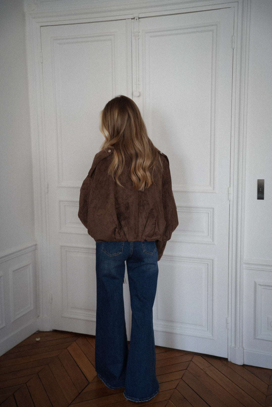Veste Suédée Amelia - Chocolat