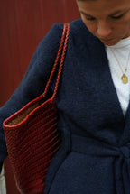 Burgundy Woven Bag