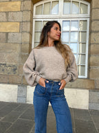 Pull En Maille Jade Taupe