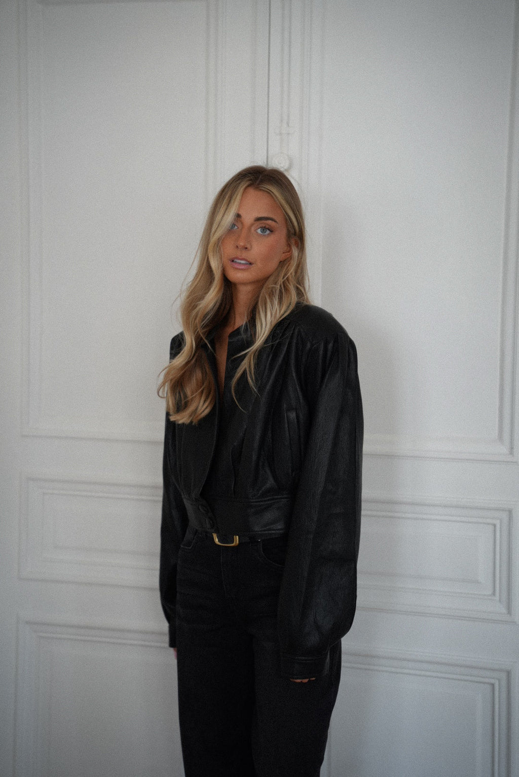 Veste En Cuir Debo - Noire