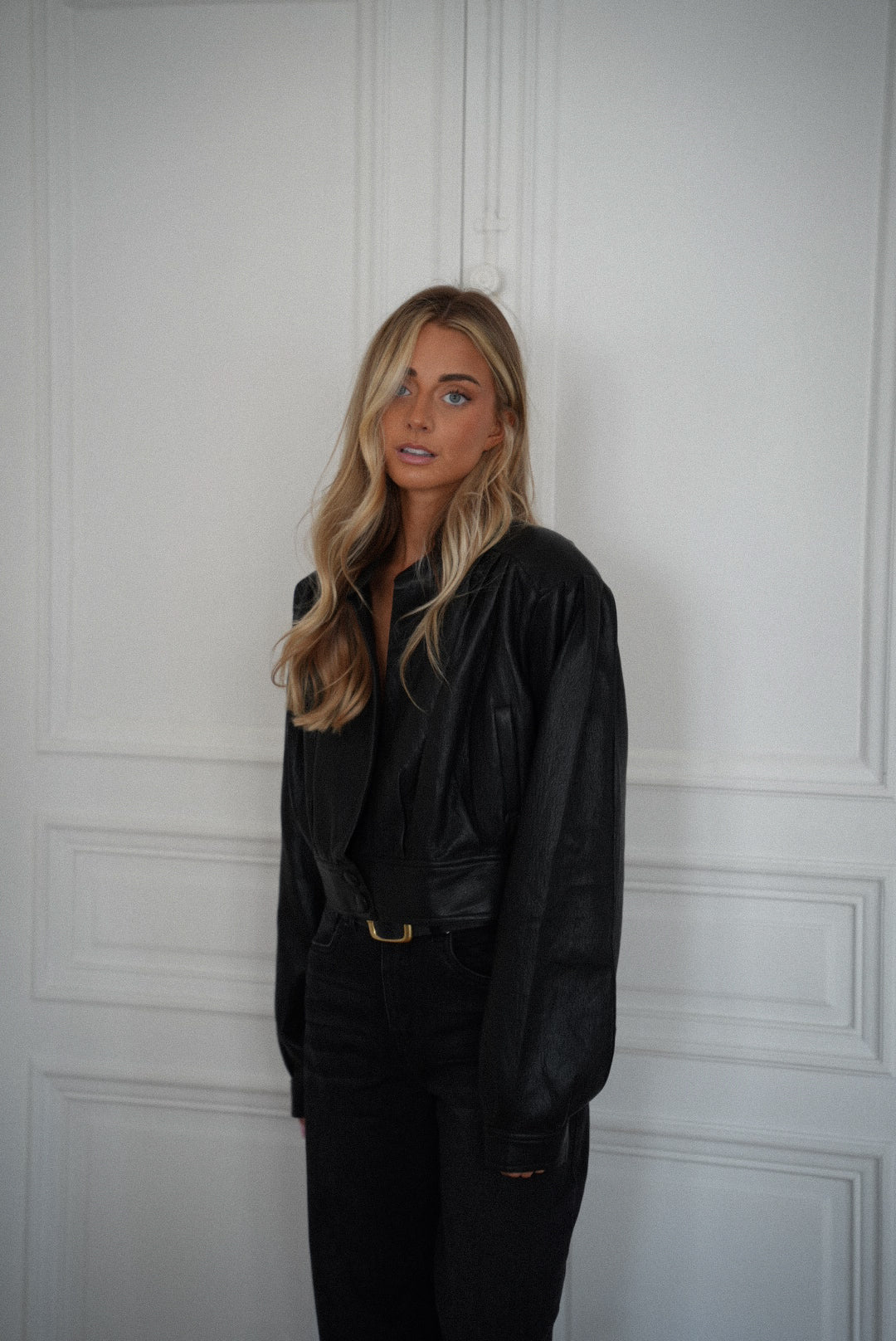 Veste En Cuir Debo - Noire