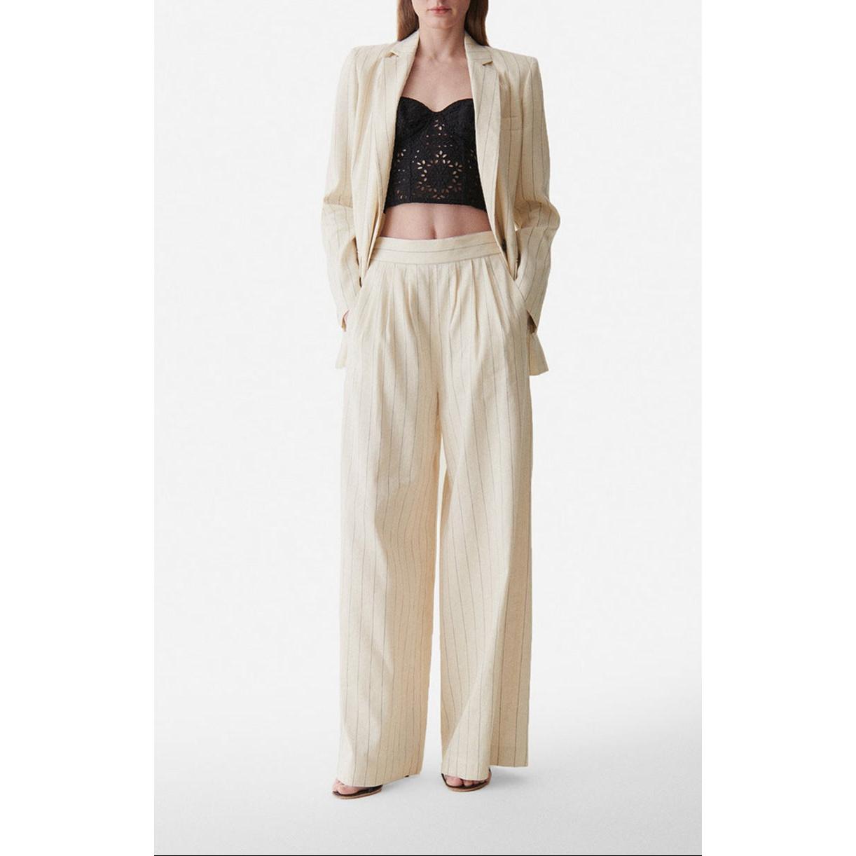 Pantalon Nunes - Blanc/Bleu
