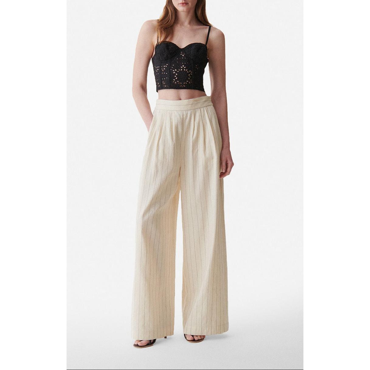 Pantalon Nunes - Blanc/Bleu