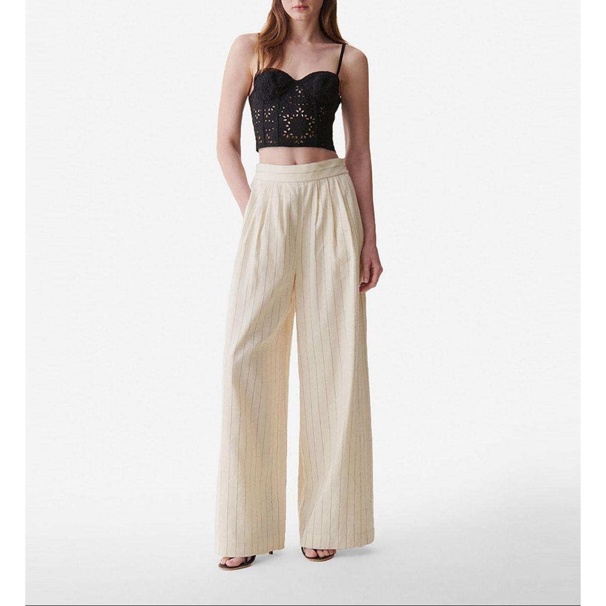 Pantalon Nunes - Blanc/Bleu