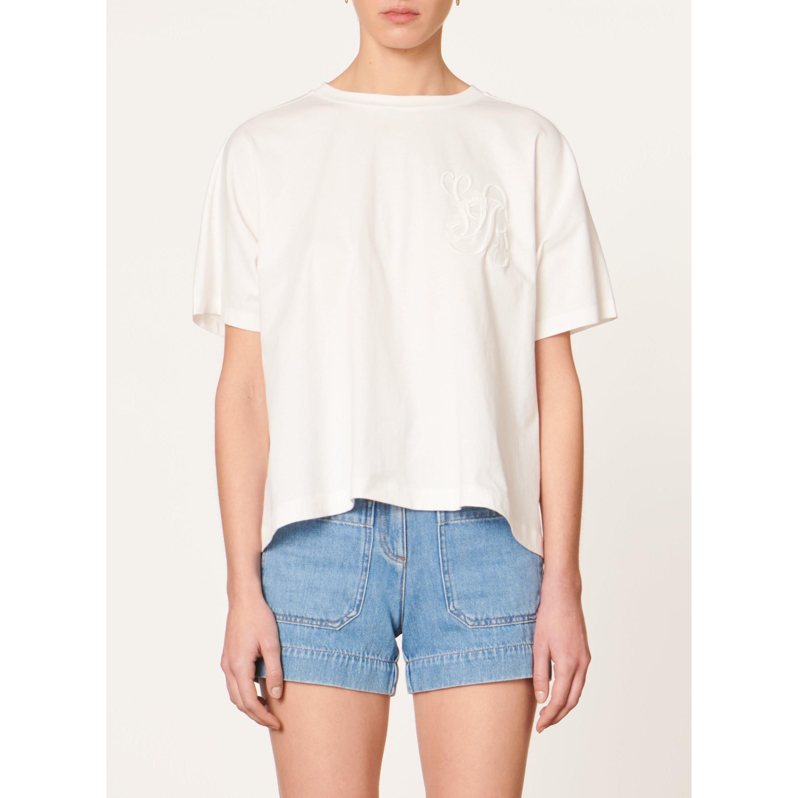 T-Shirt Col Rond - Ecru