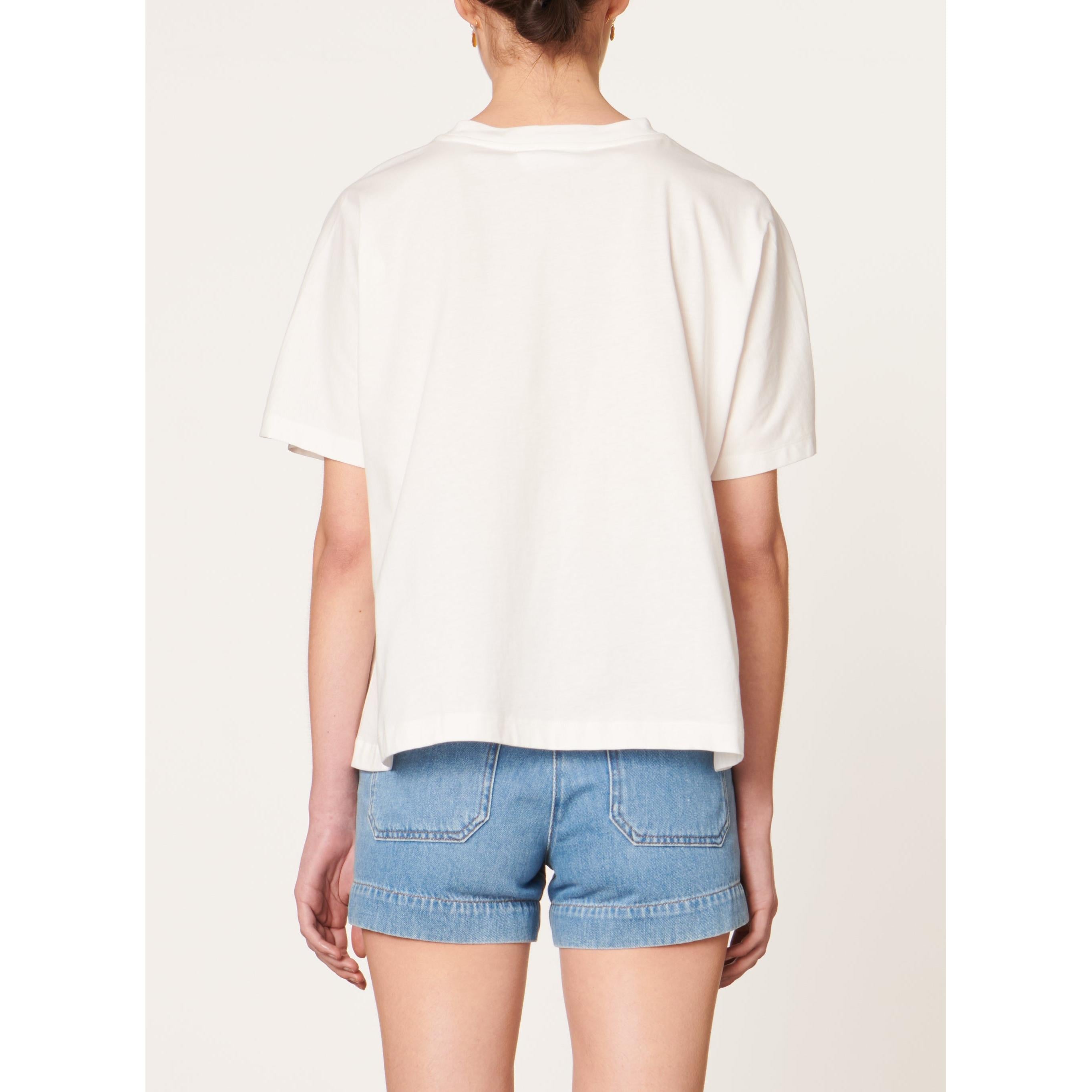 T-Shirt Col Rond - Ecru