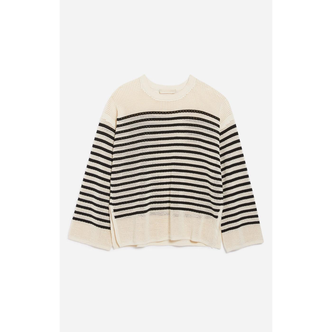 Pull Candabelle - Ecru & Noir
