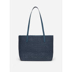 Leather & Cotton Basket - Denim