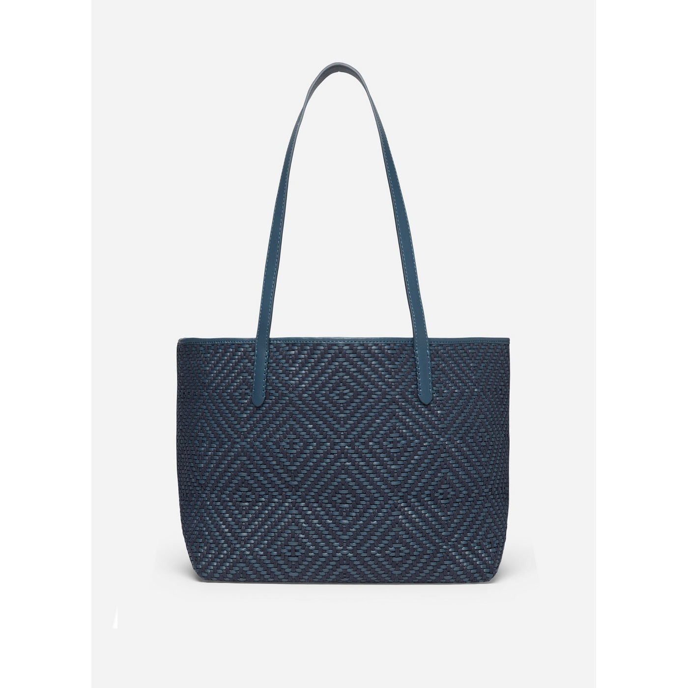 Leather & Cotton Basket - Denim