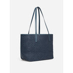 Leather & Cotton Basket - Denim