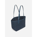 Leather & Cotton Basket - Denim