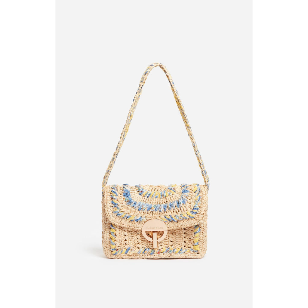 Medium Moon Raphia Bag - Multicolour
