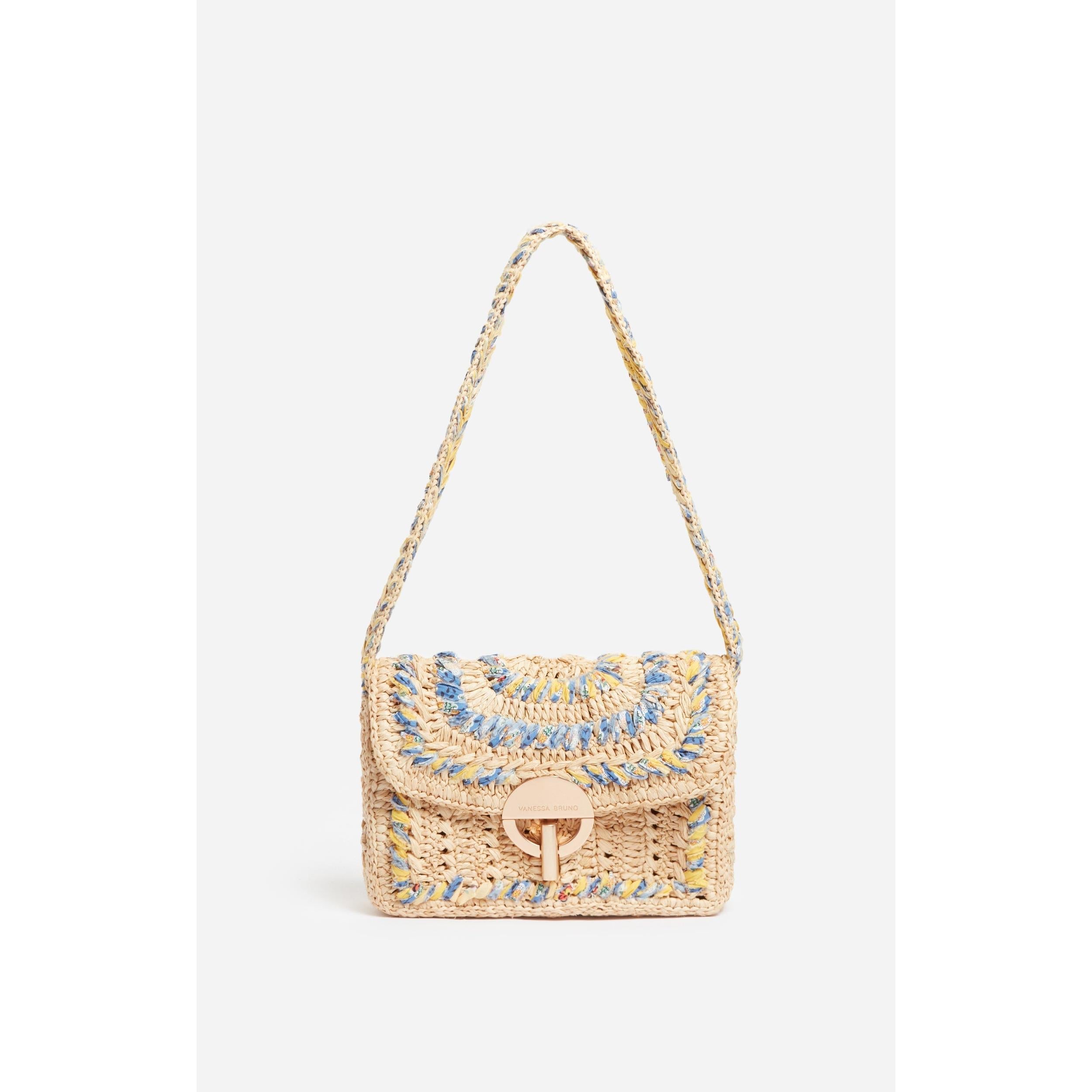 Medium Moon Raphia Bag - Multicolour