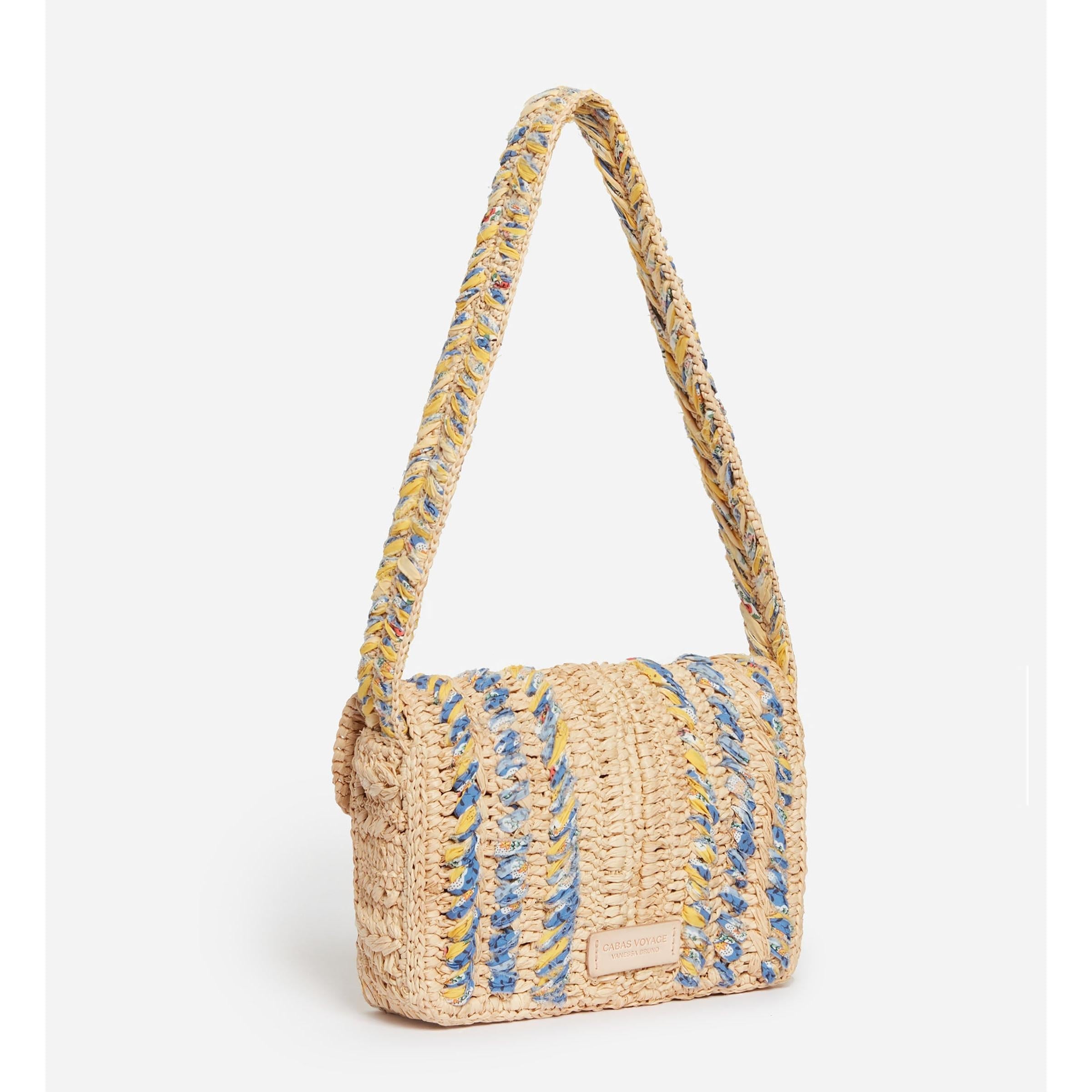 Medium Moon Raphia Bag - Multicolour