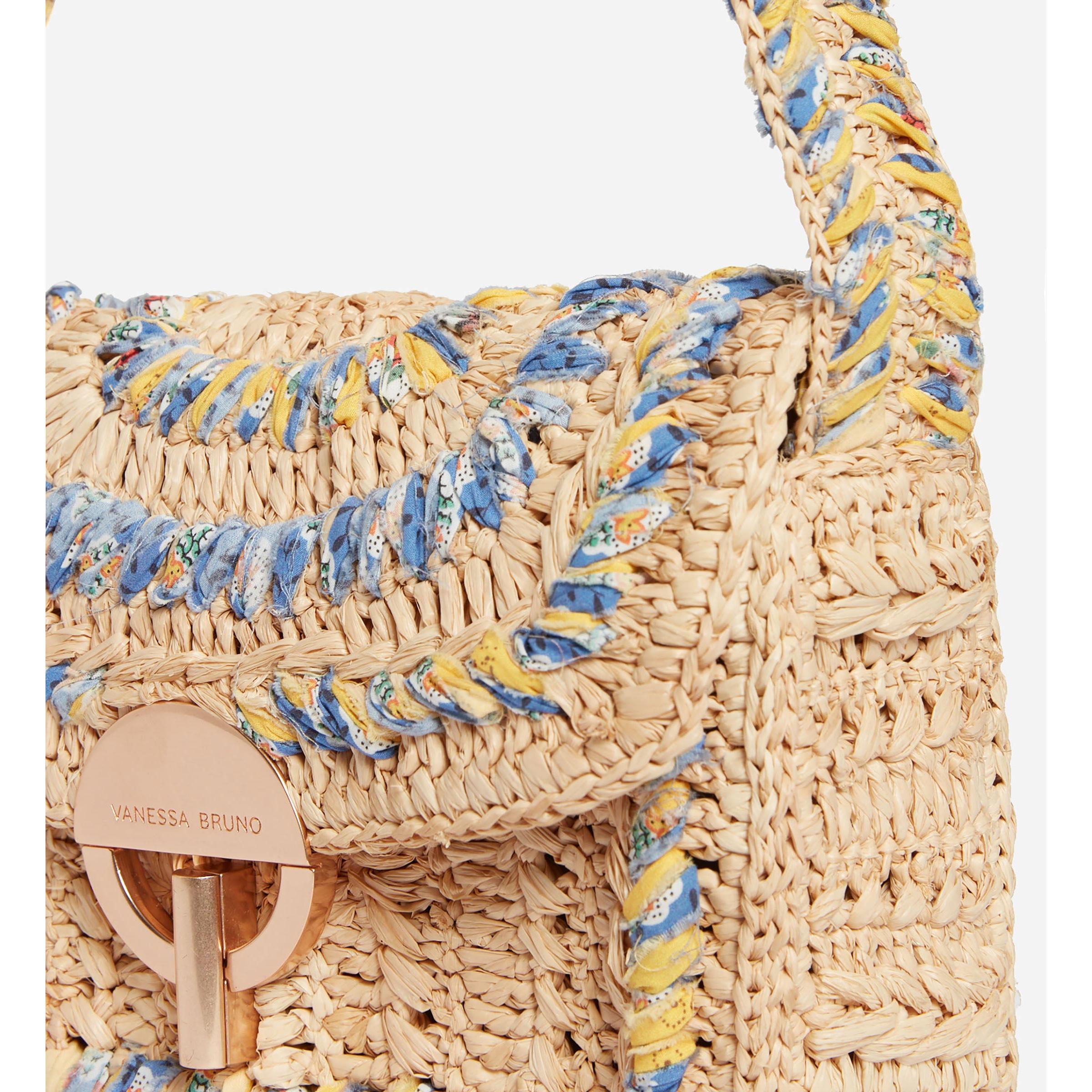 Medium Moon Raphia Bag - Multicolour
