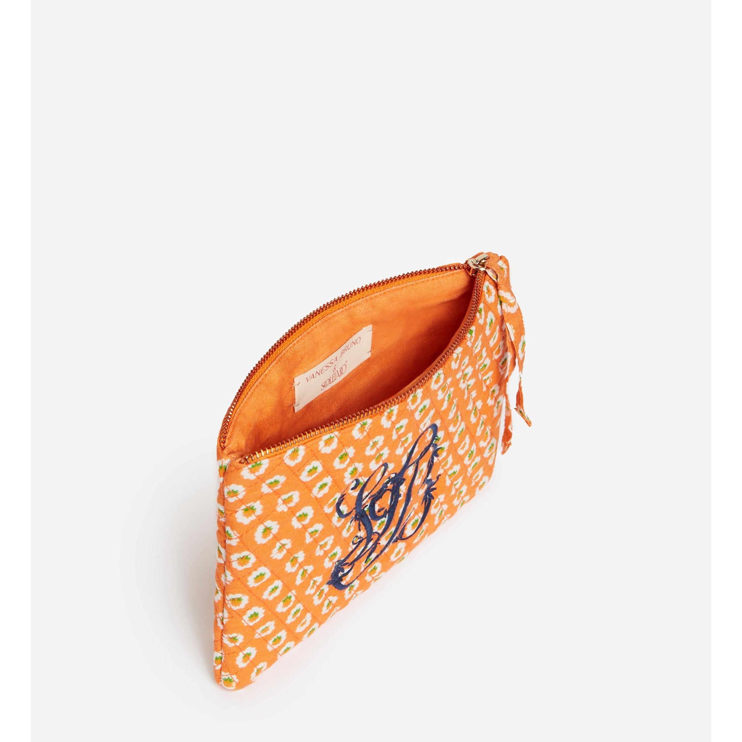 Zipped Pouch - Multicolour & Orange