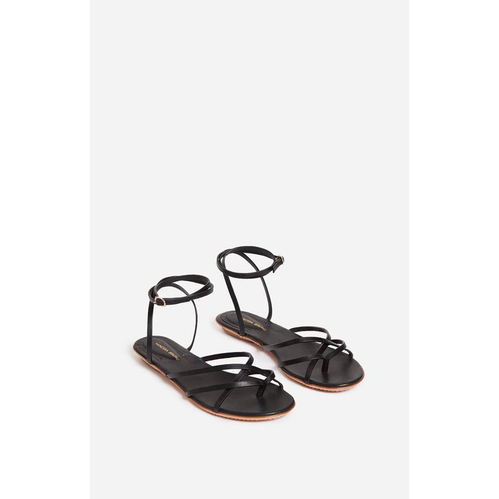Sandales En Cuir À Tannage Végétal - Noir