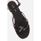 Sandales En Cuir À Tannage Végétal - Noir
