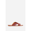 Sandales En Raphia & Cuir - Multico/Rose