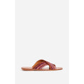 Mules En Raphia & Cuir - Multico/Rose