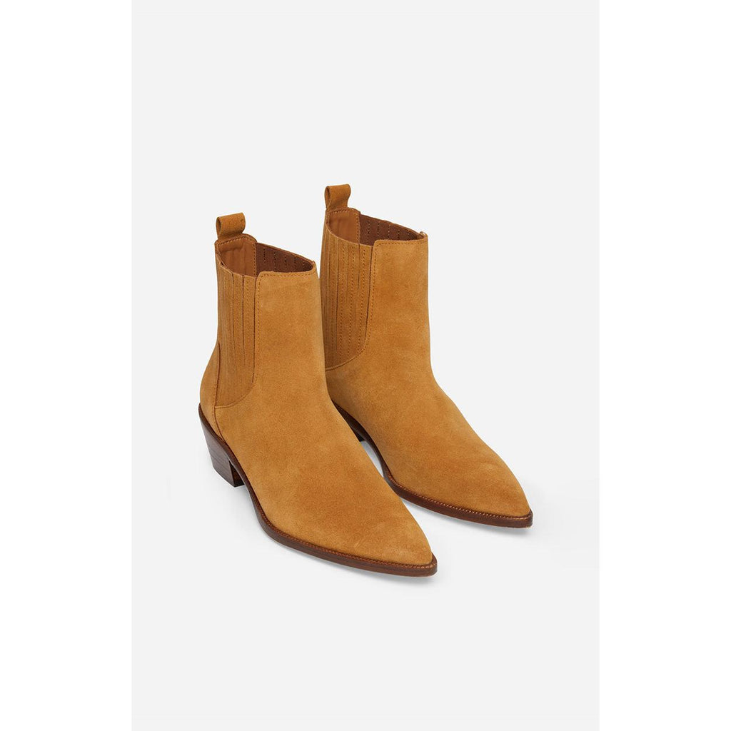 Bottines Santiags En Suède - Biscuit