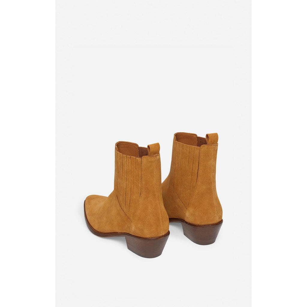 Bottines Santiags En Suède - Biscuit