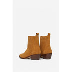 Bottines Santiags En Suède - Biscuit