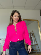 Fuchsia Léonie Wool Knitwear