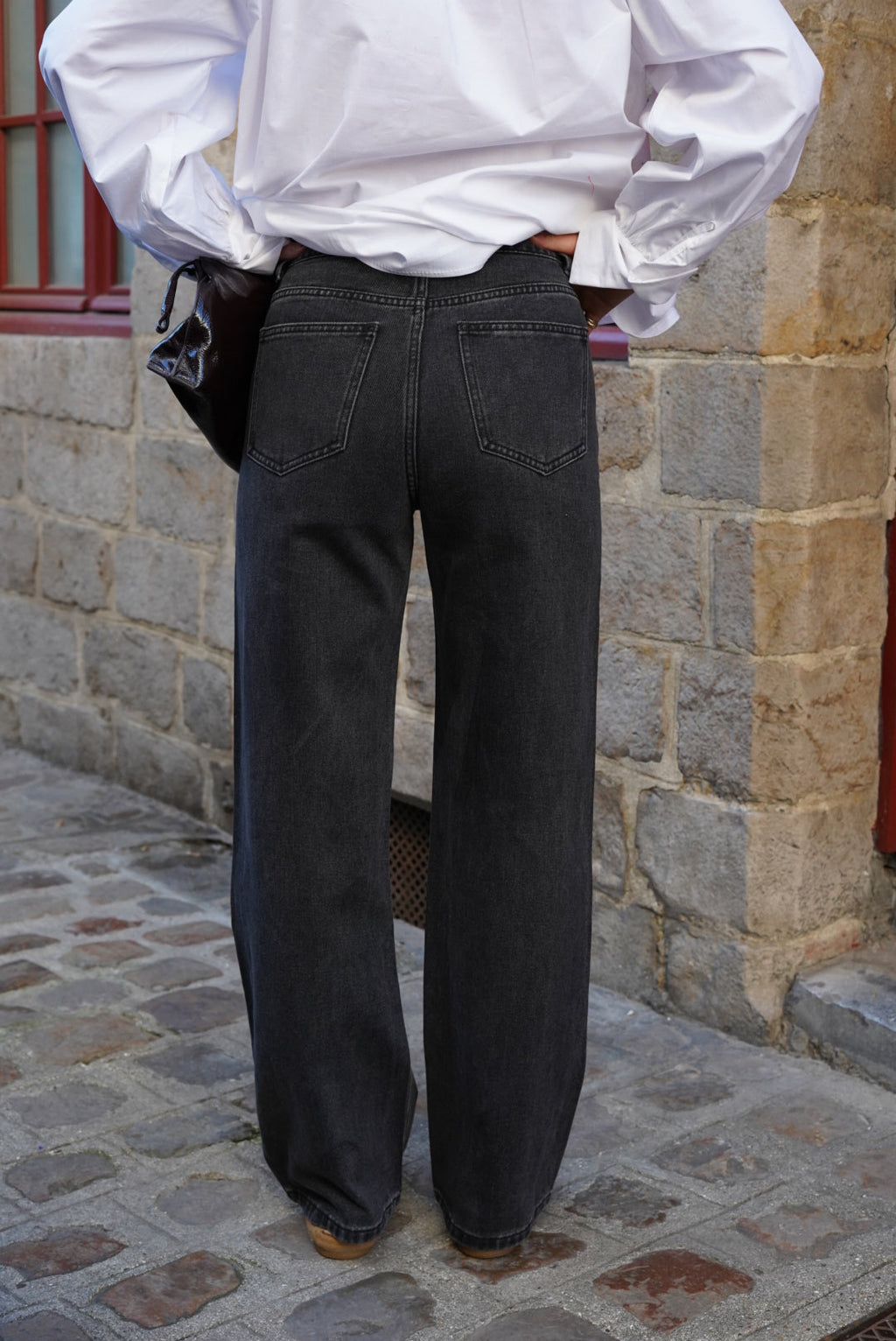 Maxime Studded Dark Grey Jeans