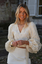Doriane Yellow - Crossover Blouse