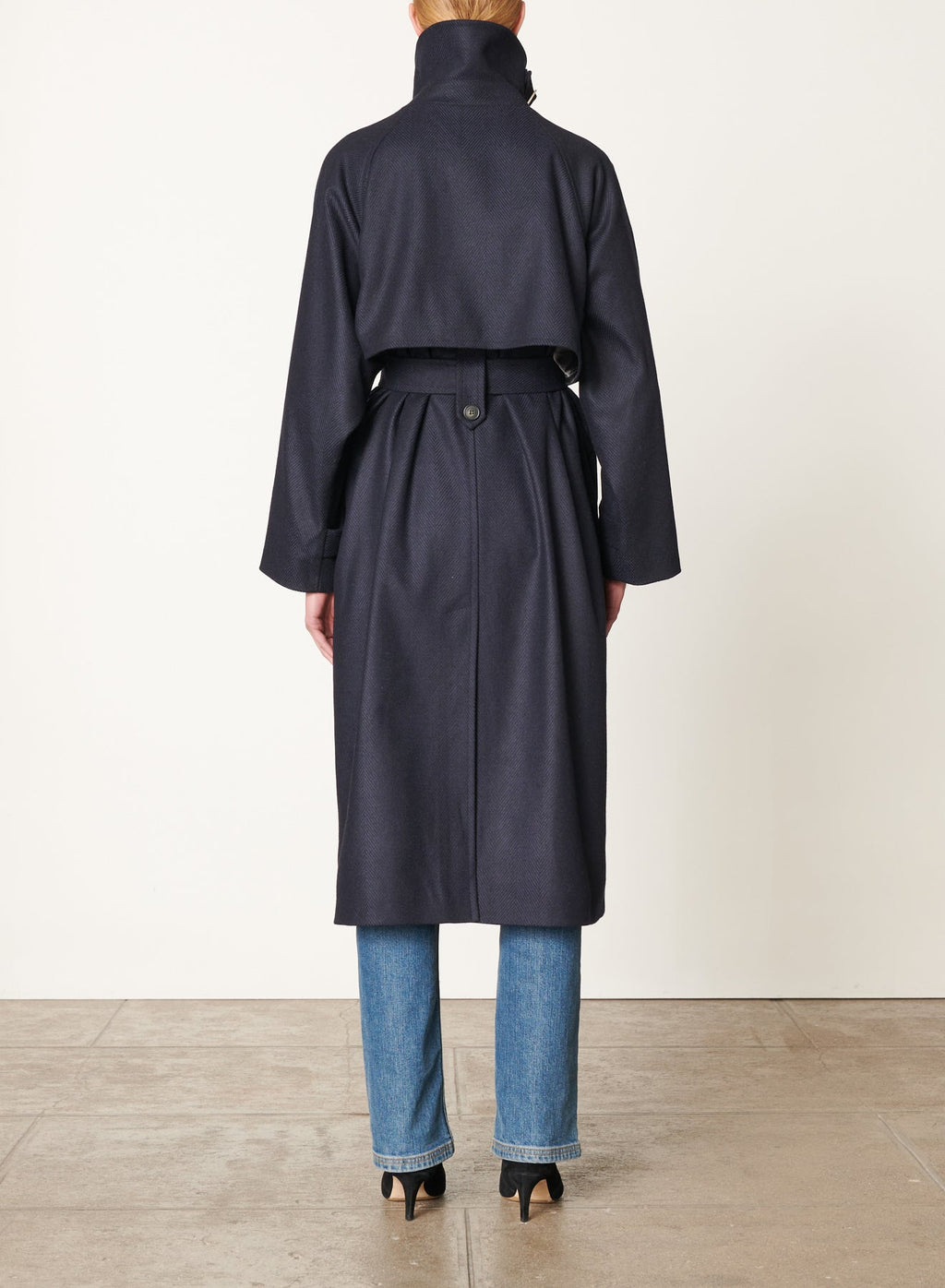 Dexter Trench Coat - Navy & Black